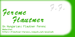 ferenc flautner business card